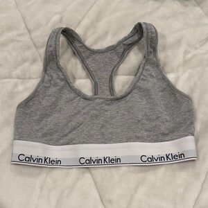 Calvin Klein Heather Gray Sports Bra Girls/ Women Soft